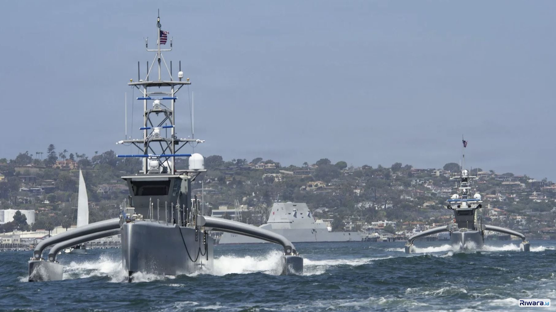 Ilustrasi drone laut, di masa depan Angkatan Laut AS (US Navy) akan sangat mengandalkan alutsista semacam ini